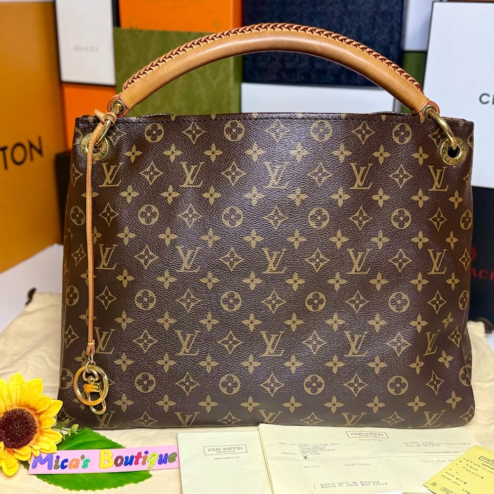 🔥SOLD🌸LOUIS VUITTON🌸 w/COA Artsy MM Monogram Tote Bag 🔥Authentic - Picture 13 of 17